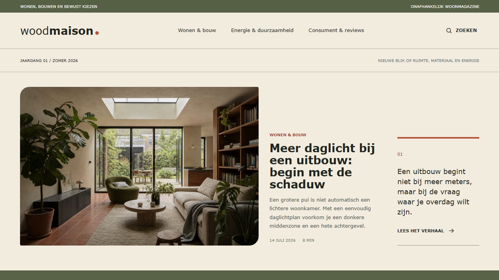Een jarenzeventighuis wordt tijdens een bezichtiging bekeken